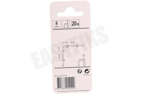 Q-Link Clip 8mm VMVL + coax 12 wit 20 stuks