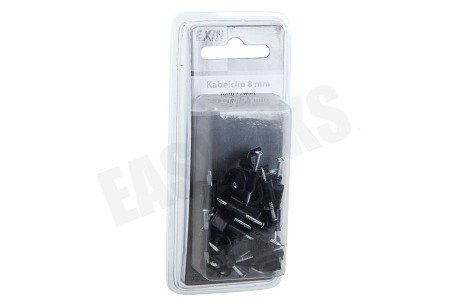 Q-Link Clip 8mm VMVL + coax 12 zwart 20 stuks