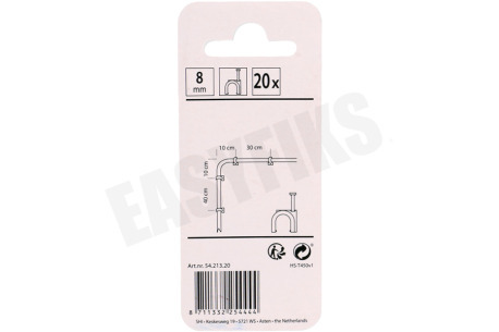 Q-Link Clip 8mm VMVL + coax 12 zwart 20 stuks