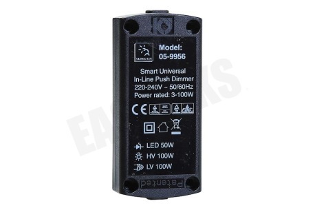Universeel LED Snoerdimmer Puls Zwart