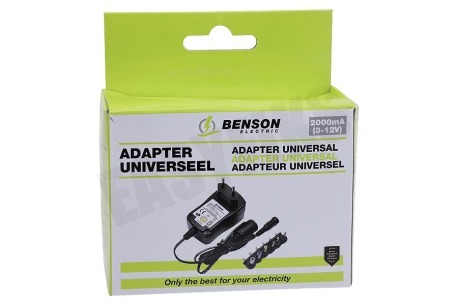 Benson Netadapter Universeel 2000 Mah 3-12V gestabiliseerd
