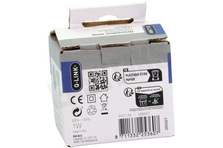 Q-Link Lampje 1W Rond