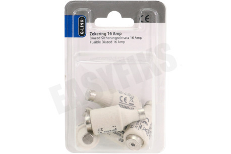 Q-Link Zekering 16A 500V traag grijs, 16 ampere
