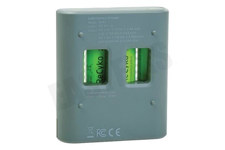 GP M451 USB Batterijlader Recyko 4x AA 2600mAh