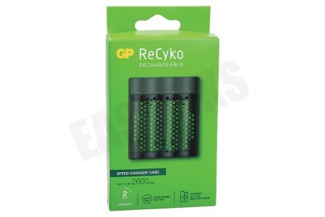 GP M451 USB Batterijlader Recyko 4x AA 2600mAh