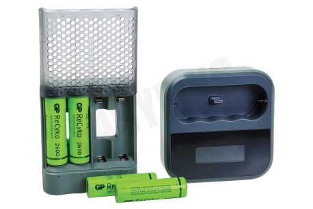 GP M451 USB Batterijlader Dockingstation Recyko 4x AA 2600mAh