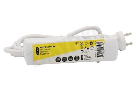 Q-Link Tafelcontactdoos 2x 1.5mm 1.5 Meter Wit