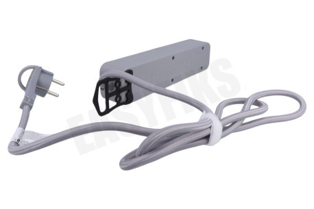 Q-Link 4-voudige tafelcontactdoos met schakelaar, grijs
