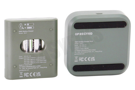 GP B421 USB Batterijlader Dockingstation Recyko 4x AA 2100mAh
