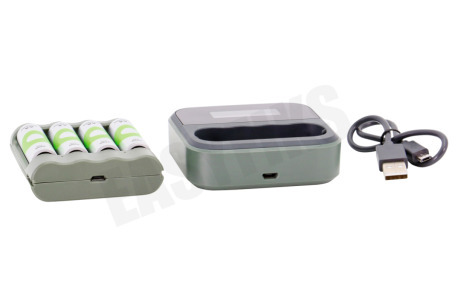 GP B421 USB Batterijlader Dockingstation Recyko 4x AA 2100mAh