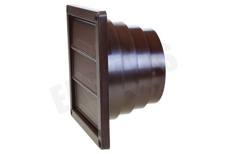 Universeel Luchtrooster kunststof 100-130mm met lamellen, bruin