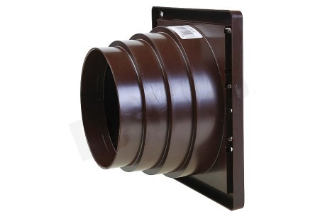 Universeel Luchtrooster kunststof 100-130mm met lamellen, bruin