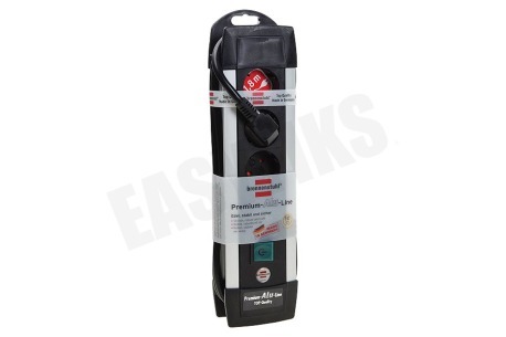 Brennenstuhl Tafelcontactdoos 3x1,5mm2 3500W 16A Aluminium/Zwart 1,8M