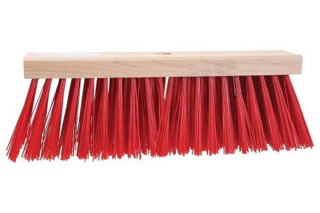Talen Tools Bezem, kunststof rood 35cm breed zonder steel