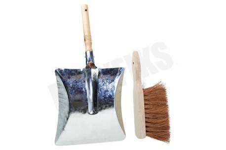Talen Tools Stoffer en blik, kokos haar met metalen blik