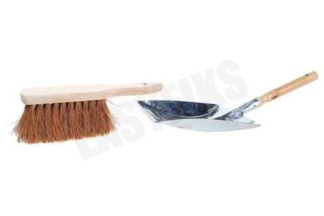 Talen Tools Stoffer en blik, kokos haar met metalen blik