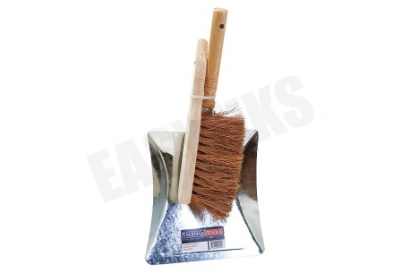 Talen Tools Stoffer en blik, kokos haar met metalen blik