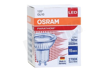 Osram 4058075608030 Parathom Reflectorlamp GU10 PAR16 4.3W 120 Graden