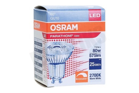 Osram 4058075609075 Parathom Reflectorlamp GU10 PAR16 8,3W Dimbaar