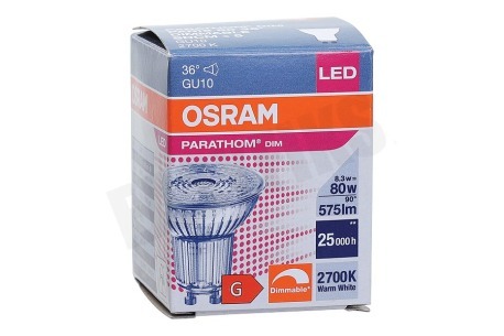 Osram 4058075433663 Parathom Reflectorlamp GU10 PAR16 8,3W Dimbaar