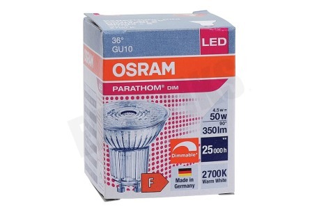 Osram 4058075608337 Parathom Reflectorlamp GU10 PAR16 4.5W Dimbaar