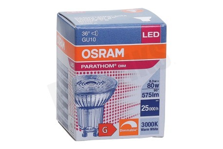 Osram 4058075609112 Parathom Reflectorlamp GU10 PAR16 8.3W Dimbaar
