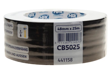HPX 6200 Pantsertape Repair Zwart 48mm x 25m