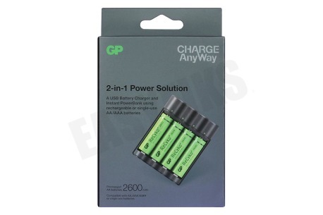 GP X411 GP Charge Anyway Powerbank & Batterijlader