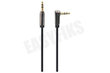 Spez Jack 3,5 mm male naar 3,5 mm male haaks Slimfit 0,75m
