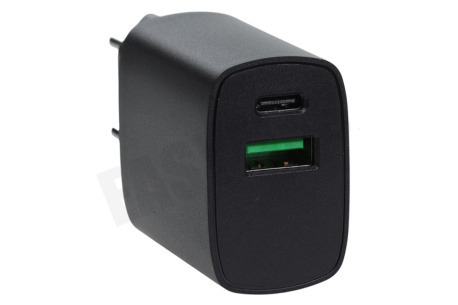 Easyfiks USB lader Type-C + Type-A, 20Watt