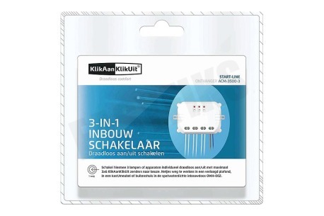KlikAanKlikUit ACM-3500-3 3-in-1 Inbouw Schakelaar