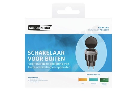 KlikAanKlikUit AGC-3500 Stekkerdoos Schakelaar voor Buiten