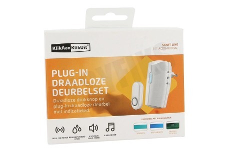 KlikAanKlikUit ACDB-8000AC Draadloze Deurbel Set