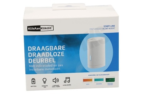 KlikAanKlikUit ACDB-9000C Draadloze Draagbare Deurbel