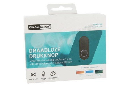 KlikAanKlikUit ACDB-8000AZ Deurbeldrukker Zwart