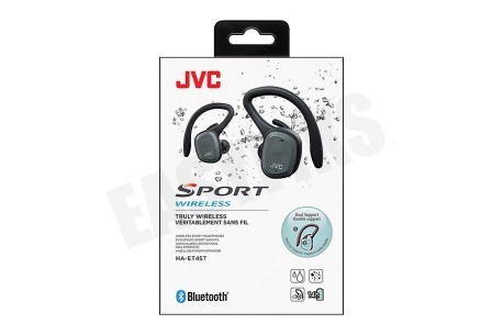 JVC HA-ET45T-BU Wireless Sport Dual Support Headphones Black