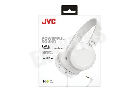JVC HA-S31M-W Powerful Sound Hoofdtelefoon Wit