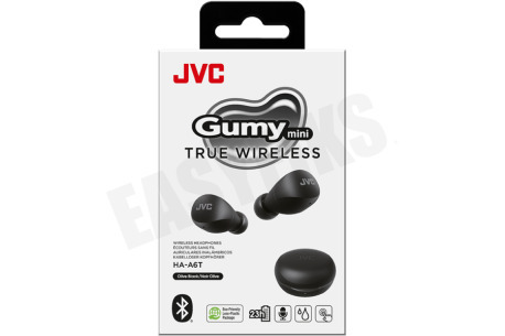 JVC HA-A6T Gumy Mini True Wireless Oordopjes, Zwart