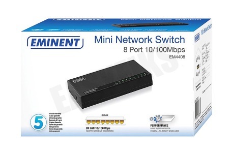 Eminent Mini netwerk switch 8 poorts