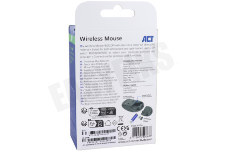 ACT AC5105 Draadloze muis 1600 DPI, stille klik