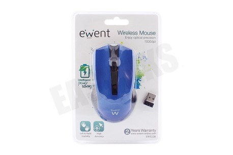 Ewent EW3228 Draadloze Muis 1000 DPI Blauw