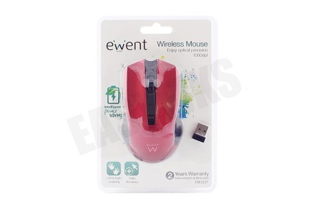 Ewent EW3227 Draadloze Muis 1000 DPI Rood