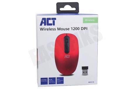 ACT AC5115 Draadloze Muis 1000 DPI Rood