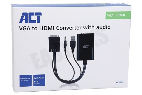 ACT AC7545 VGA naar HDMI Converter met audio