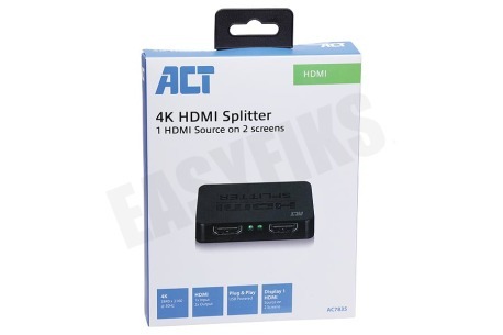 ACT AC7835 4K HDMI Splitter 1x2