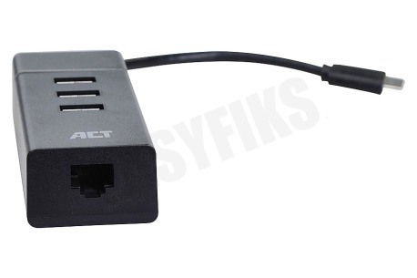 ACT AC6400 USB-C Hub 3 Port en Ethernet