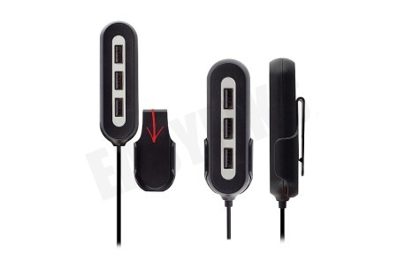 Ewent EW1355 5 Poorts USB Autolader 10,8A