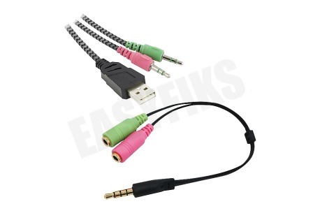 Play PL3321 Over-ear Gaming Headset met microfoon en RGB leds