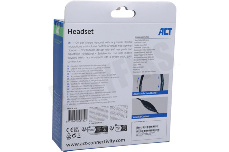 ACT AC9330 Headset met microfoon