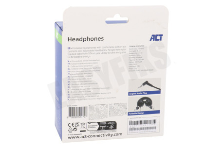 ACT AC9300 Opvouwbare stereo hoofdtelefoon met 3,5mm jack plug